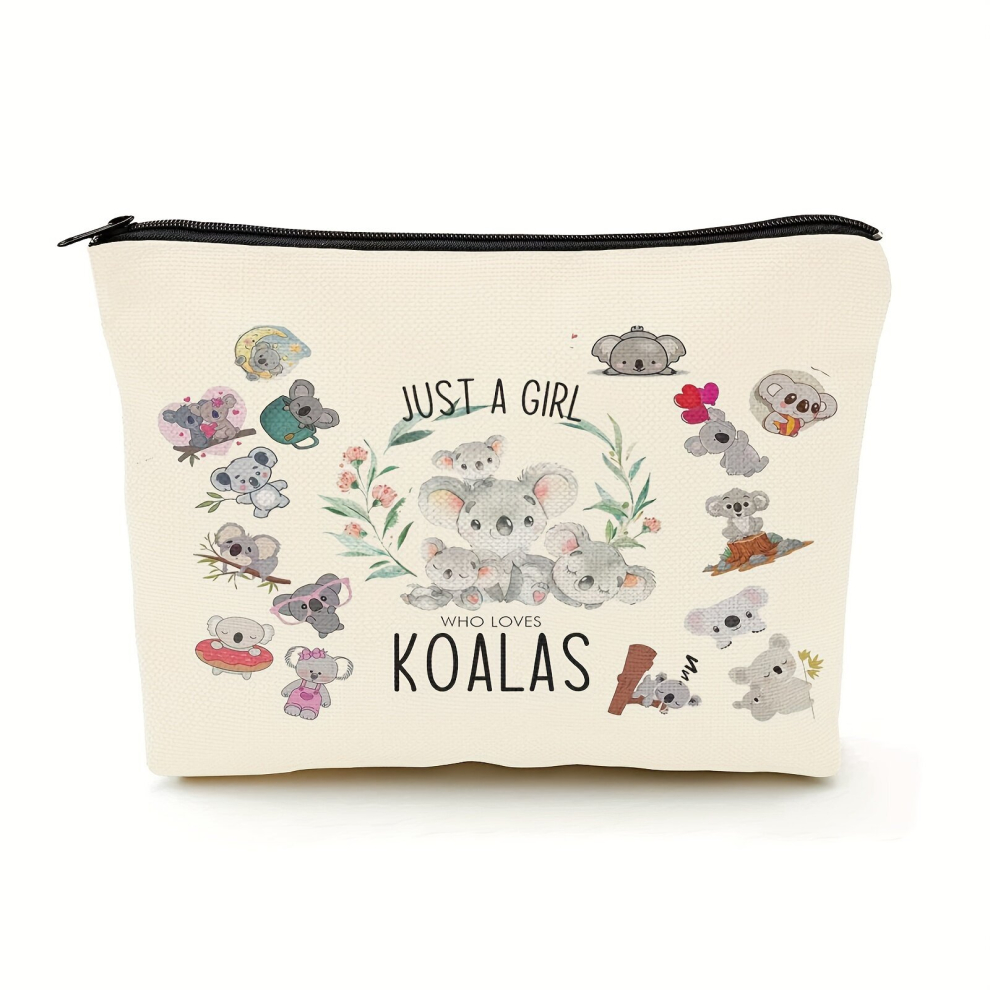 Multicoloured Koala Makeup Bag For Koala Girls For Women Koala Things Merchandise Animal Lover Breeder Fun Birthday Christmas Gift For Her Daughter Sister Bestie
