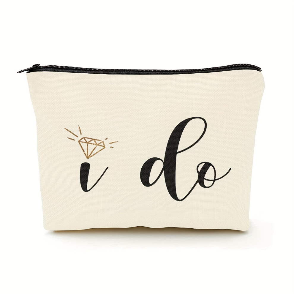 Engagement For Her Bridal Shower I Do Bride Makeup Bag Make Up Pouch Bride To Be Gift Wedding Vows Makeup Bag I Do