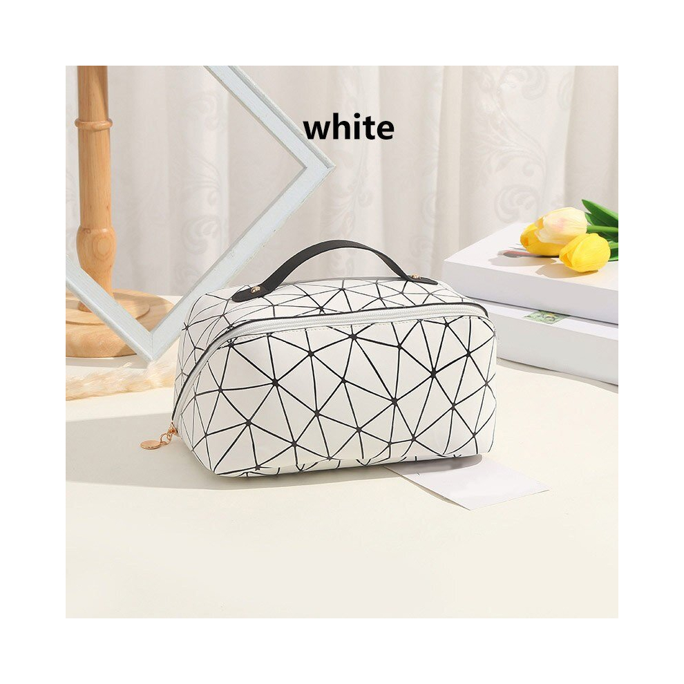 1pc Large Capacity Cosmetic Bag Travel Storage Bag For Easy Access Waterproof Makeup Bag Toiletry Bag For Skincare Cosmetics Toiletries With Handle An