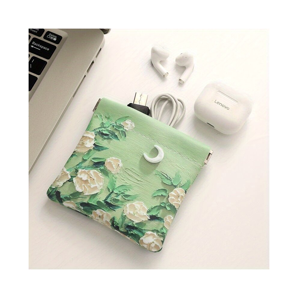 Pocket Cosmetic Bag Waterproof Portable No Zipper Self closing Small Makeup Pouch For Women Mini Travel Storage Bag For Cosmetics Headphones Jewelry