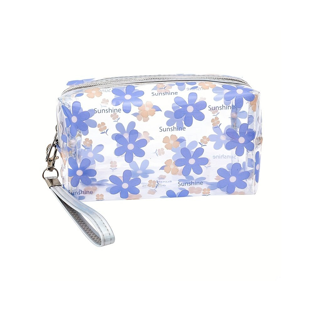 Floral Print Zipper Makeup Bag For Women Waterproof Purse Makeup Bag Roomy Travel Toiletry Bag Accessories Organizer
