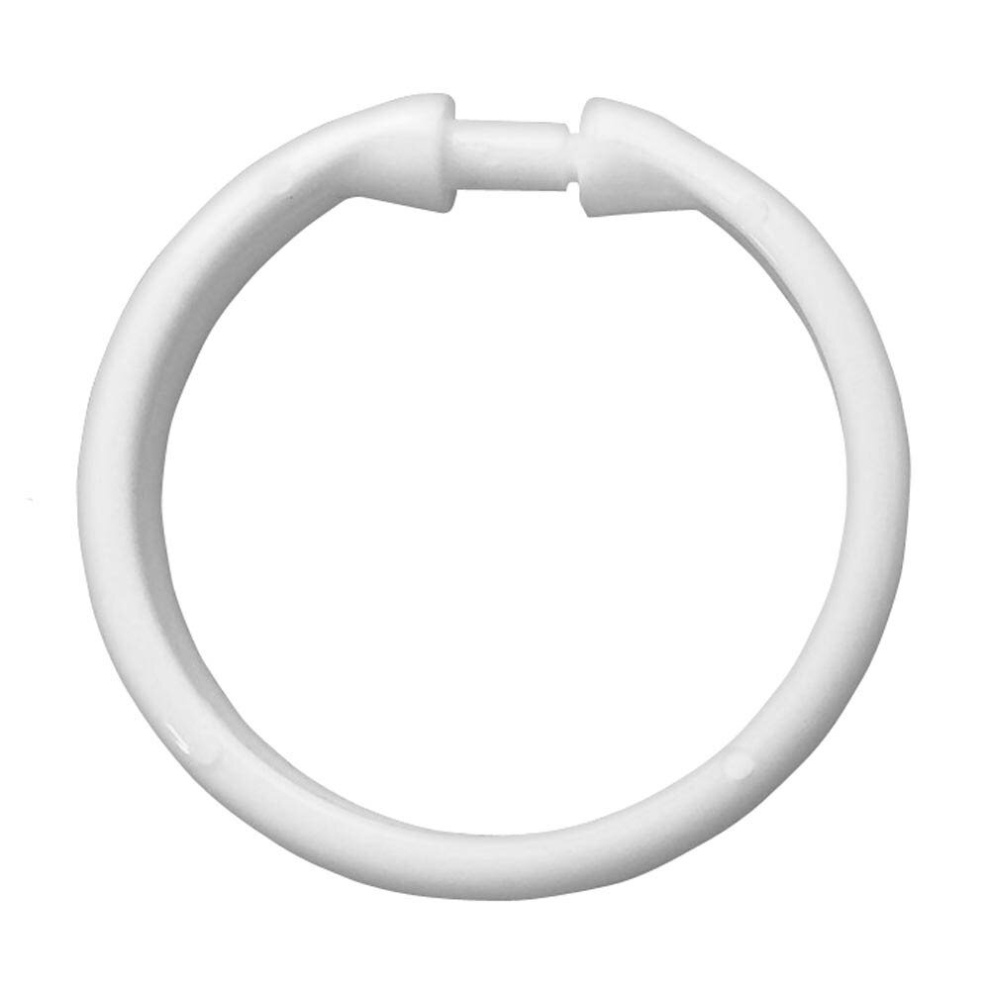 Pack of 12 White 50mm Shower Curtain Rings