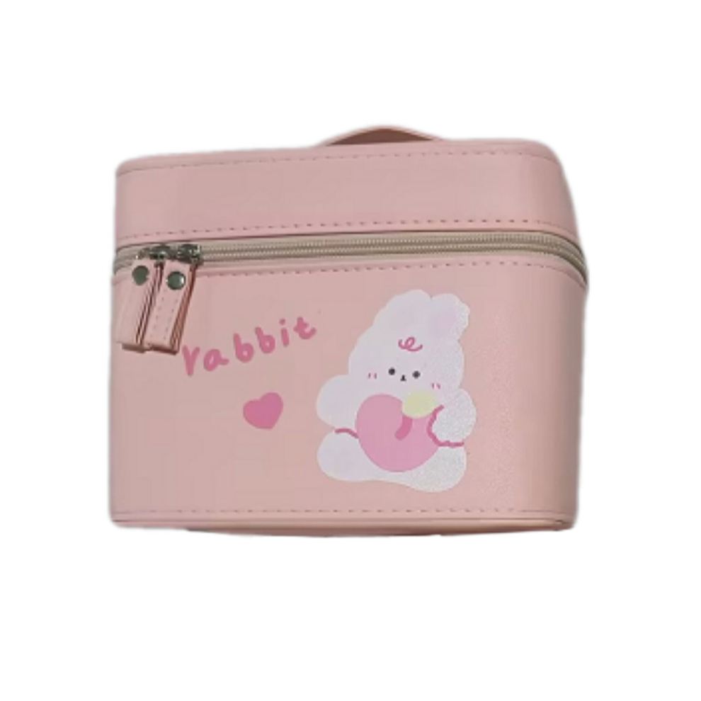 Cosmetic Bag With Mirror Makeup Organizer With Foldable Tray Makeup Travel Bag For Women Makeup Box Train Case