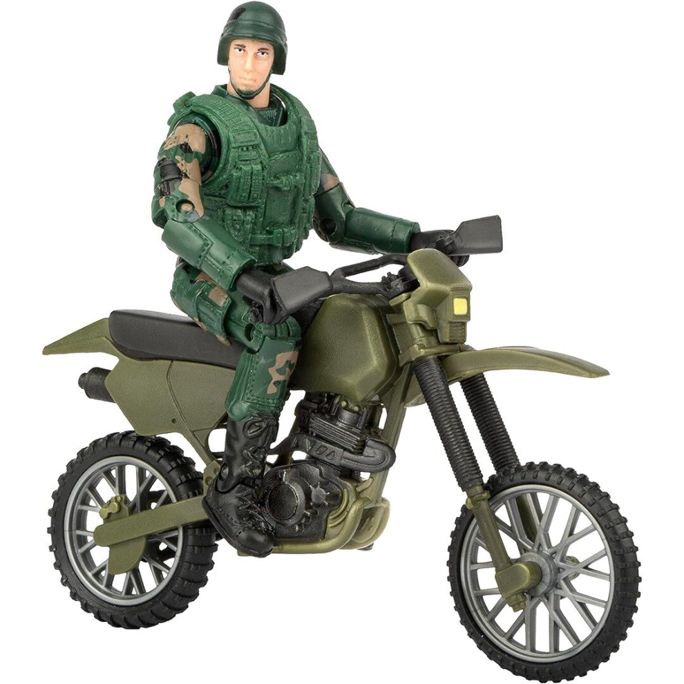 World Peacekeepers Military Figure With Motorbike