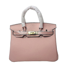 (Bare pink, 20*15*10cm) Ladies Women Leather Handbag Birkin First Layer Cowhide Leather Tote Bag Commuter Crossbody Kelly Handbag