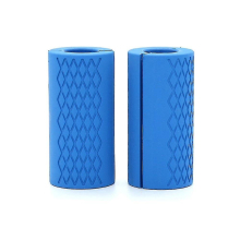 (Blue) 2pcs Dumbbell Grips Barbell Grips Thick Bar Adapter Fat Grips Weight Bar Grips Weightlifting Bar Grips Tkl