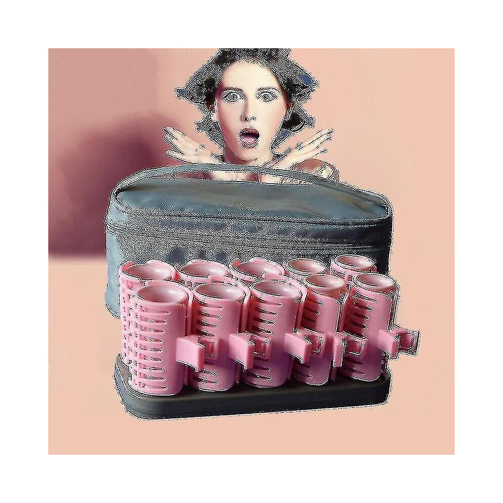 10pcs/set Electric Heated Roller Extra Thick Hair Curler Ceramic Thermostat Ion Hot Dry/wet Hair