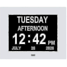 Digital Dementia Clock Calendar Clock Day Date Clock Large Display Large Clear Unabbreviated Time And Date(black