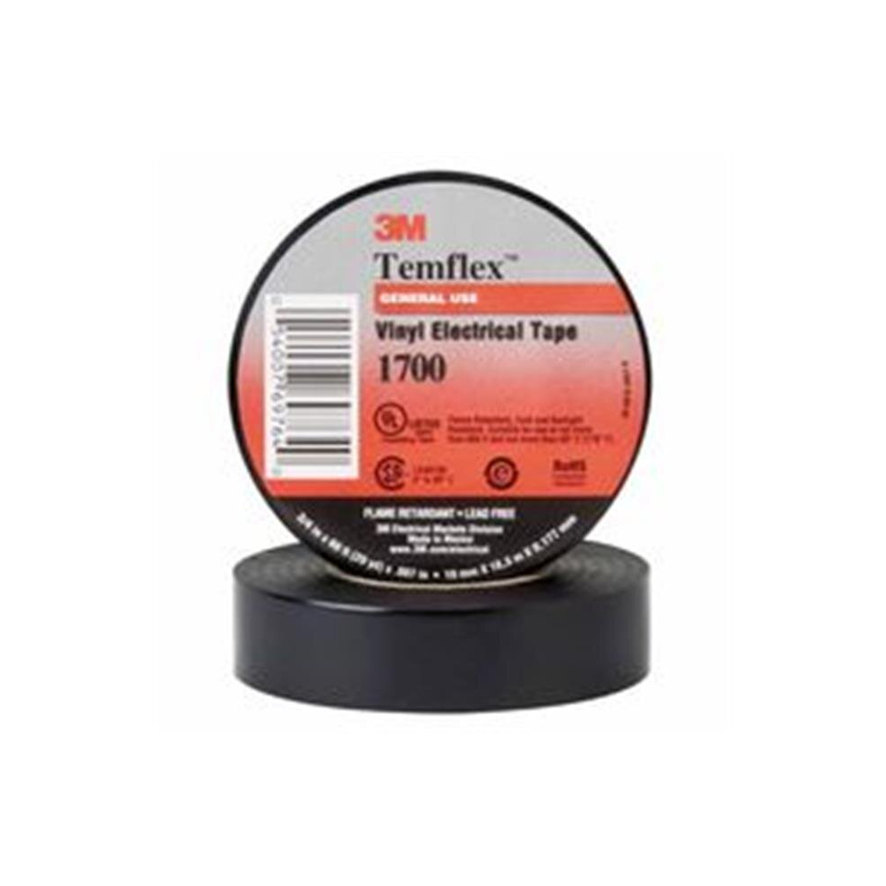 3M Electrical 500-57173 Temflex Friction Tape, 0.75 in. x 60 ft., Black