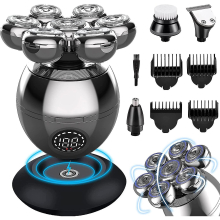 Head Shavers For Bald Men-5-in-1 Electric Head Shaver For Bald Men, Rotary Design Head Shavers, Electric Men's Grooming Kit