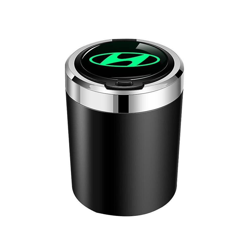 Hyundai Ix35 Car Ashtray With Lid, Portable Ashtray For Car, Mini Car Trash Can, Detachable Stainless Steel Smokeless Ash Tray With Led (Bl Blue/Light 9074875094397