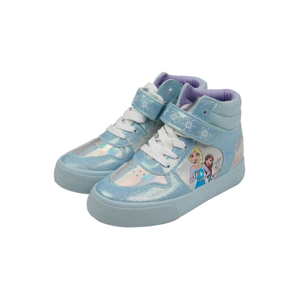 Frozen 866618-size2 Anna & Elsa Girls High-Top Shoes, Purple - Size 2