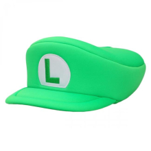 Super Mario Bros 863121 Super Mario Bros Luigi Embroidered Cosplay Hat, Green