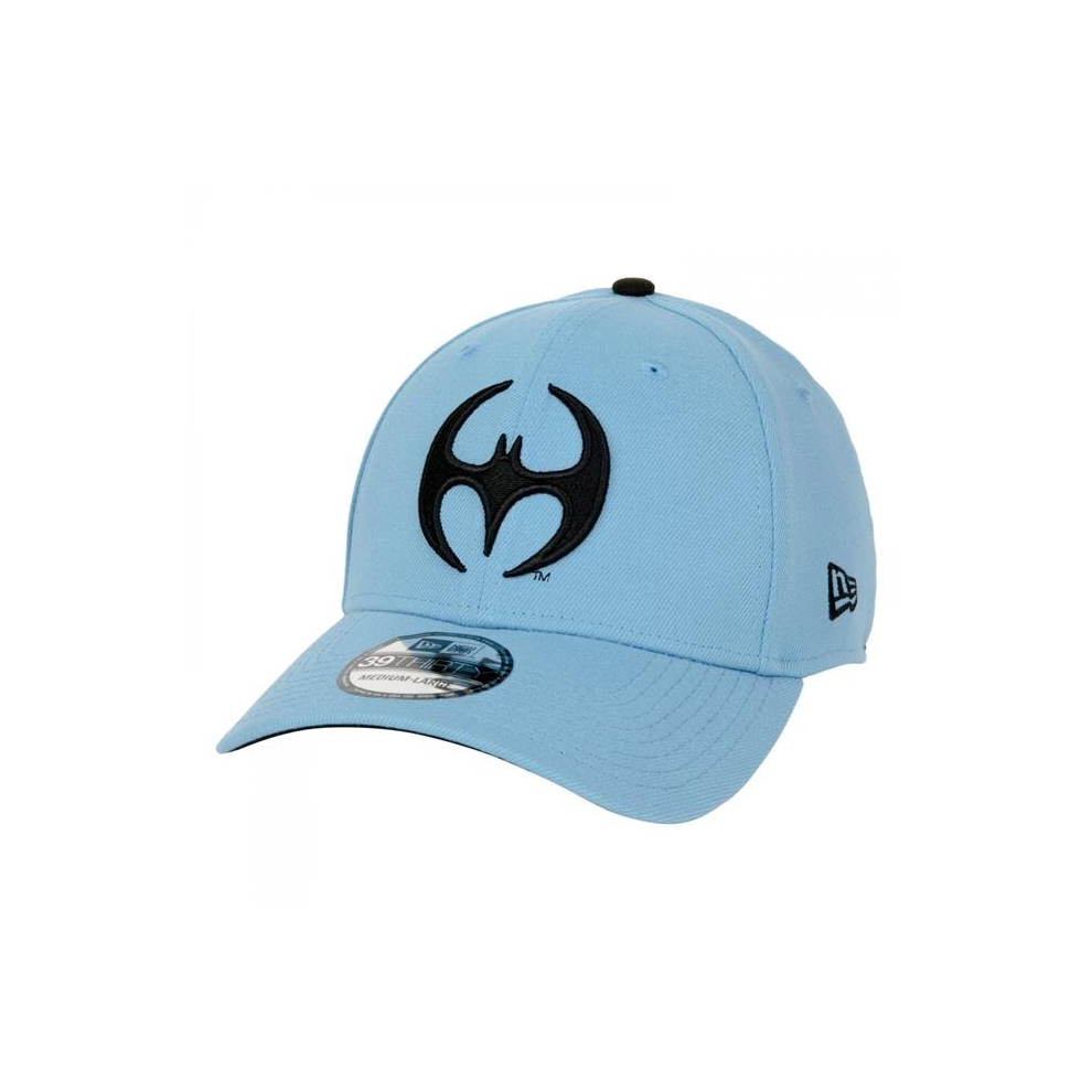 Batman 861040-medium-la Batman Azrael Logo   Era 39Thirty Fitted Hat, Light Blue - Medium & Large