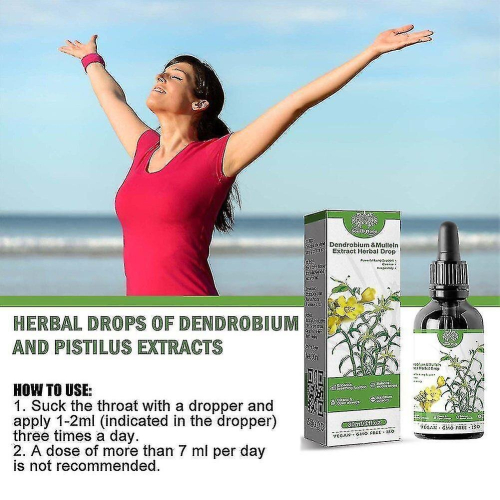 Dendrobium Mullein Extract Lung Cleanse Respiratory Herbal Drops 1