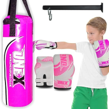 (PINK) 40cm Punch Bag Kids Junior Toy MMA Boxing Set