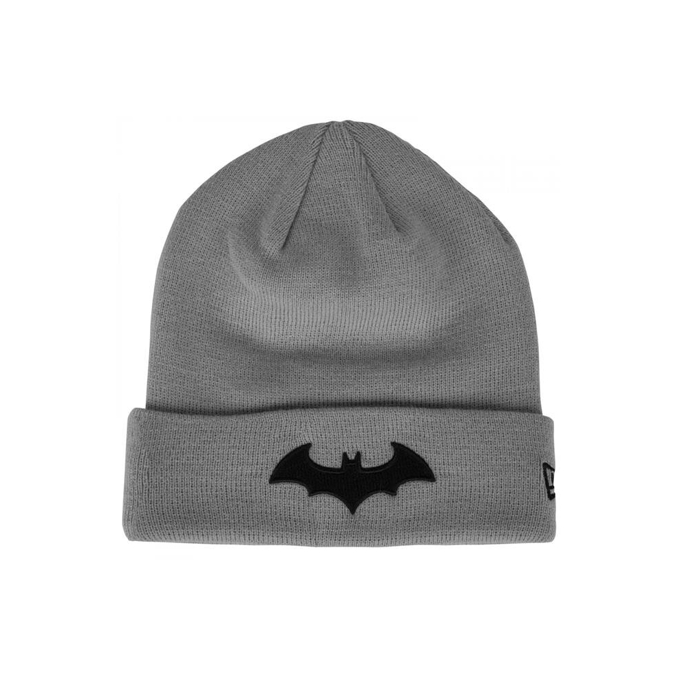 Batman 868007 Hush Logo Era Cuffed Knit Beanie, Grey