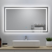 (700x500mm) LED Bathroom Mirror with 3 Color Light Demister