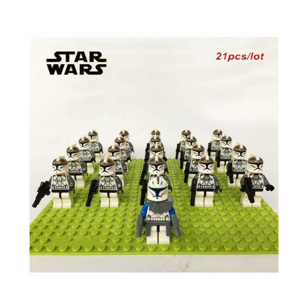 (21Pcs-B) 21Pcs Star Wars Clone Troopers Empire Storm Trooper Minifigures Kids Toys Fit Lego