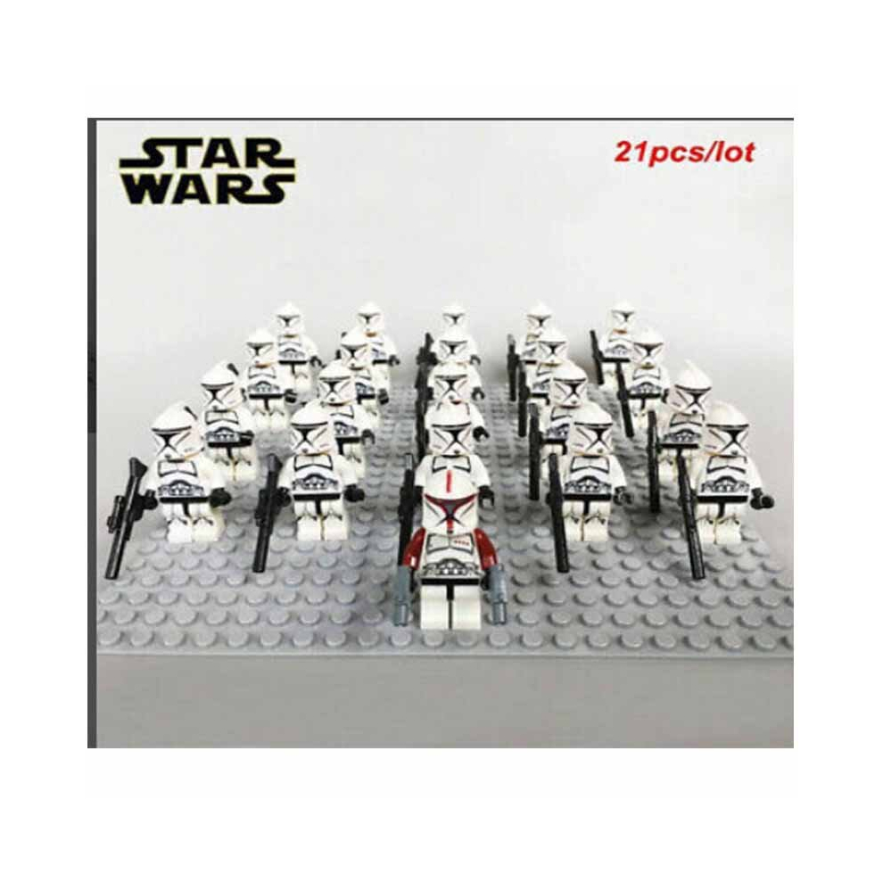 (21Pcs-A) 21Pcs Star Wars Clone Troopers Empire Storm Trooper Minifigures Kids Toys Fit Lego