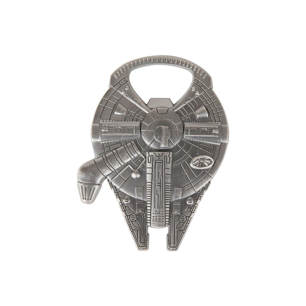 Star Wars 860919 Star Wars Millennium Falcon Metal Bottle Opener, Silver