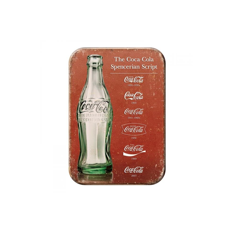 Coca-Cola 866571 Script Heritage Tin Magnet, Red