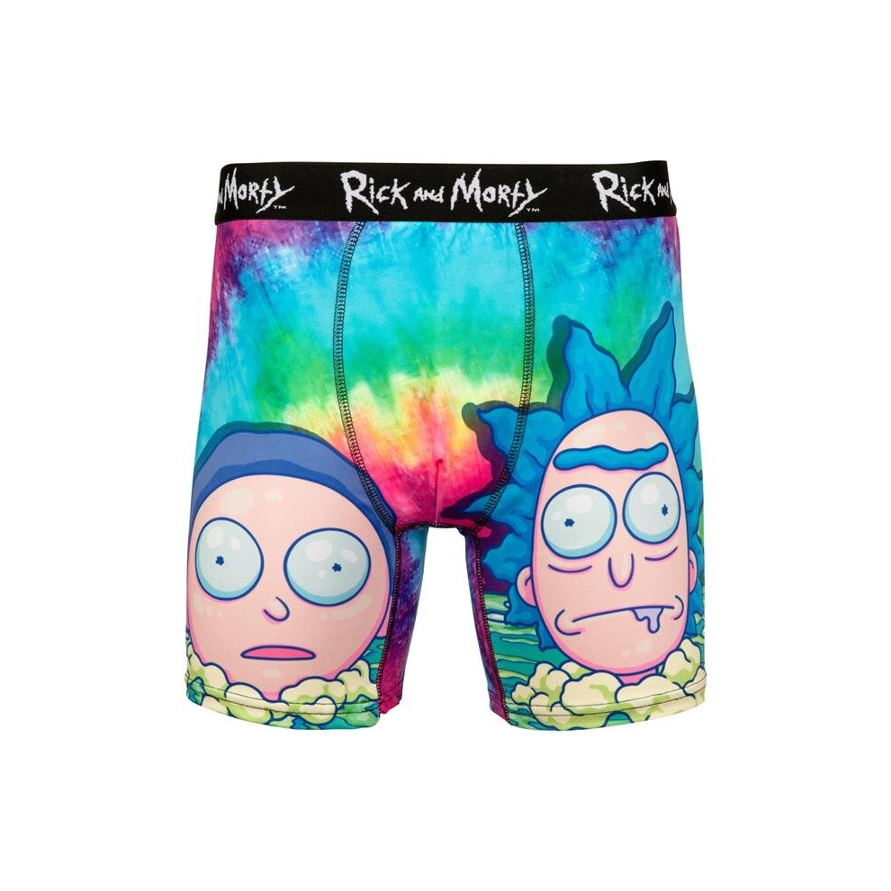 Rick & Morty 866455-medium-32 Rick & Morty Trippy Tie-Dye Boxer Briefs, Multi Color - Medium - 32-34