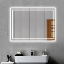 (600x500mm) Mirror for Bathroom with Demister 3 Color Lights