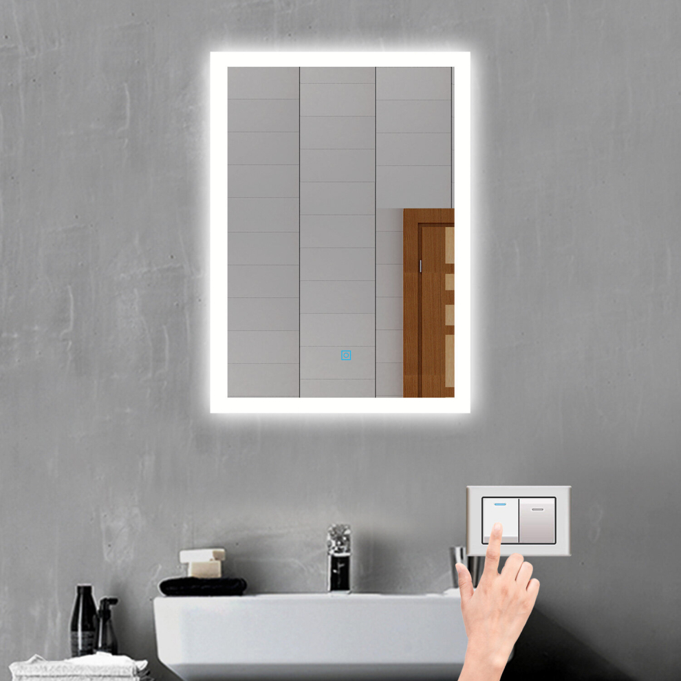 Aica (800X600mm) Bathroom Led Mirror Anti-Fog And Dimmalbe Light