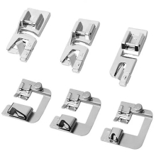 6 Pcs Rolled Hem Presser Foot Kit for Sewing Machine