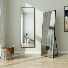 (1600x500mm) Full Length Mirror Floor Standing with Black Frame