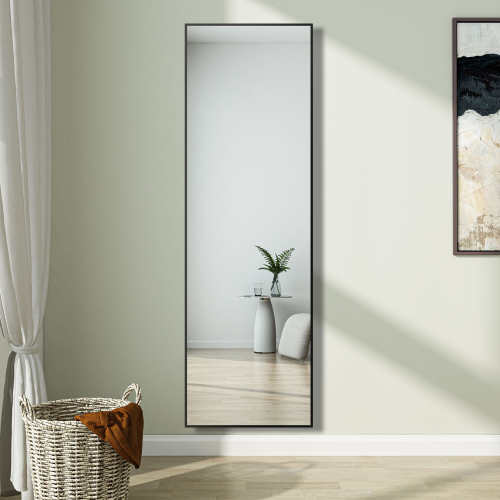 AICA (1600x500mm) Full Length Mirror Floor Standing with Black Frame 1