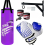 (PURPLE) 2ft Kids Punch Bag Filled Boxing Training Set 1