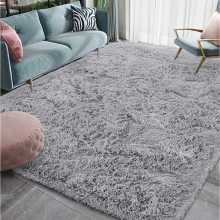 (200cm x 290cm (6ft 7" x 9ft 6")_EXTRA LARGE RUG, Grey) Grey Shaggy Large Rugs Runner & Non Slip Bath Door Mats