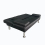 (Black) Modern 3D Fabric Sofa Bed With 2 Cup Holders 4