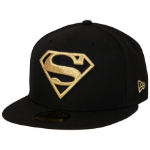 Superman 860898-73-8fitte Superman Gold Logo Black Colorway Era 59Fifty Fitted Hat, 7.375 Fitted