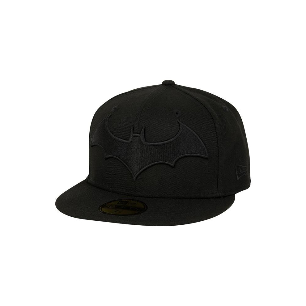 Batman 861626-8fitted Batman Hush Logo Black on Black Colorway   Era 59Fifty Fitted Hat, 8 Fitted