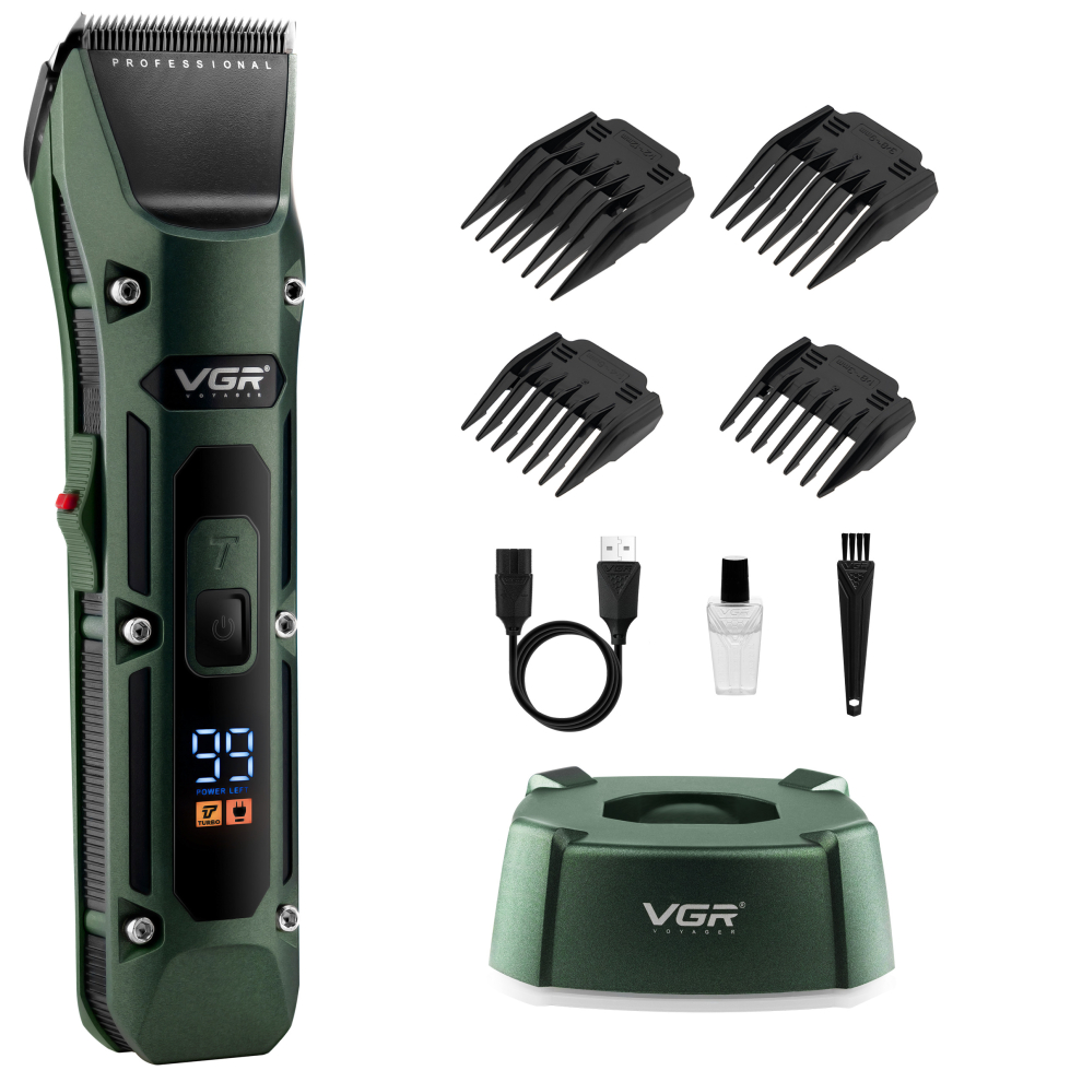 VGR Hair Clippers Men Professional Electric Beard Trimmer Ceramic