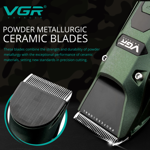 VGR Hair Clippers Άνδρες Επαγγελματικό ηλεκτρικό trimmer γενειάδας Κεραμικό 2