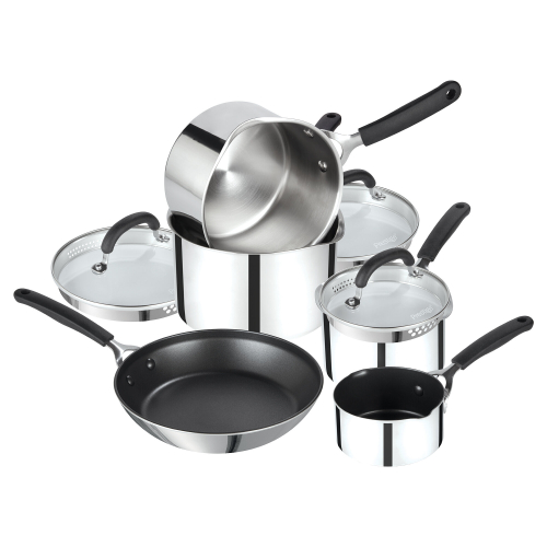 Prestige Prestige Made to Last Cookware Set with Soft Grip Silicone Handles - Pack of 5