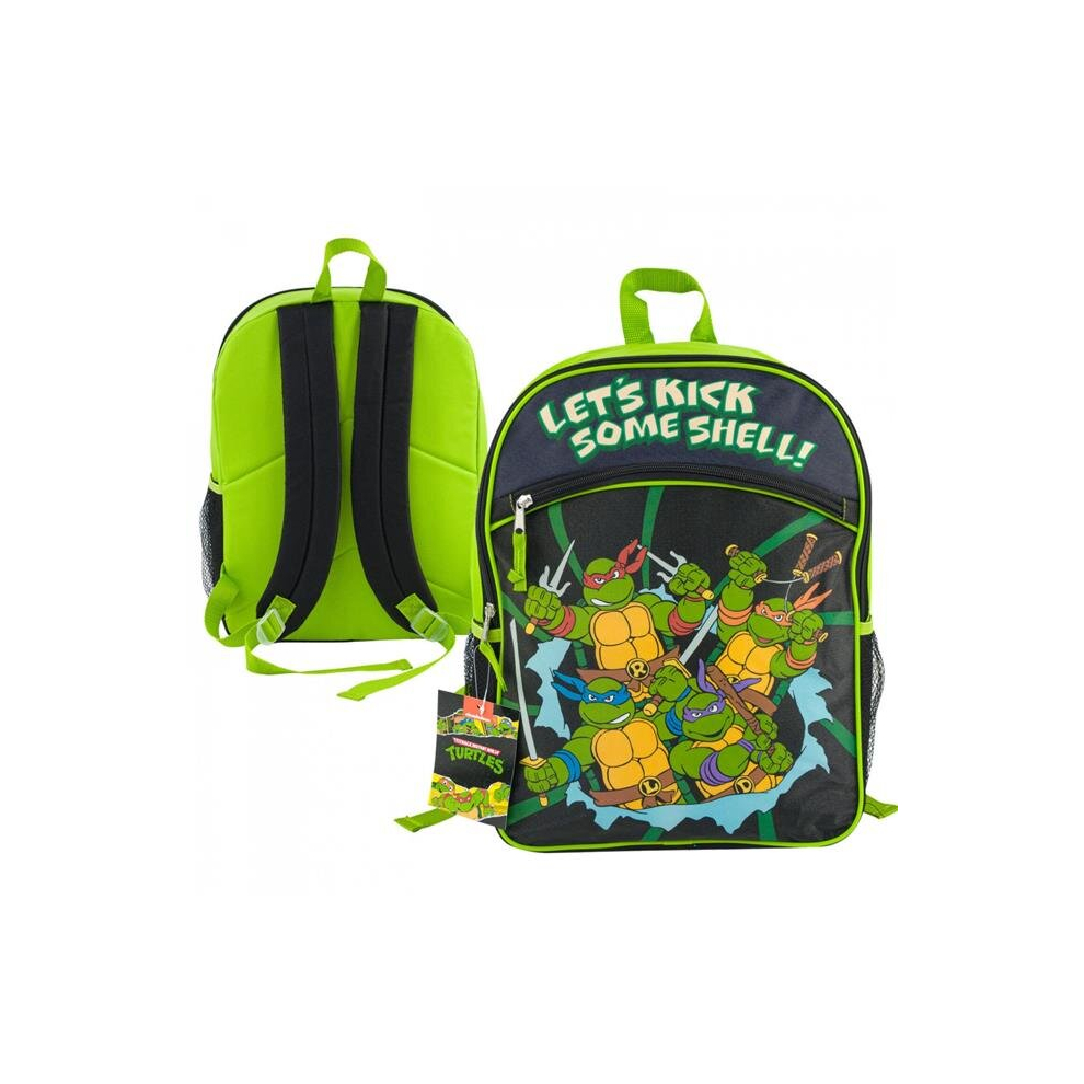 Teenage Mutant Ninja Turtles 870969 16 in. Teenage Mutant Ninja Turtles 2 Pocket Backpack, Green