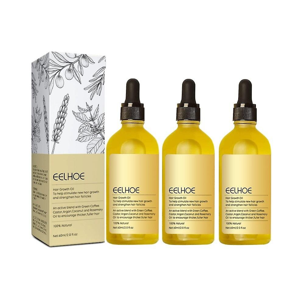 (3pcs) Natural Hair Growth Oil - 60ml,rosemary Oil For Hair Growth Organic,veganic Natural Hair Growth Oil