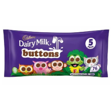 3 x Cadbury Dairy Milk Buttons, 14g per bag (Pack of 5)