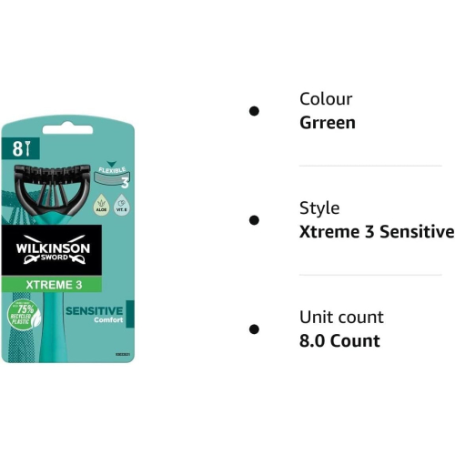 Wilkinson Sword WILKINSON SWORD - Xtreme 3 For Men | Sensitive | 8 x Disposable Razors 1