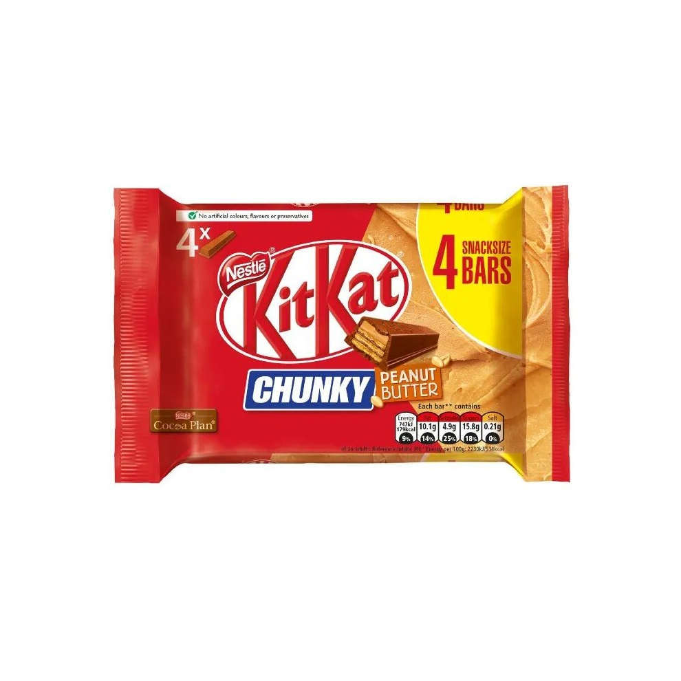 3 x Nestle KitKat Chunky Peanut Butter 4 Pack