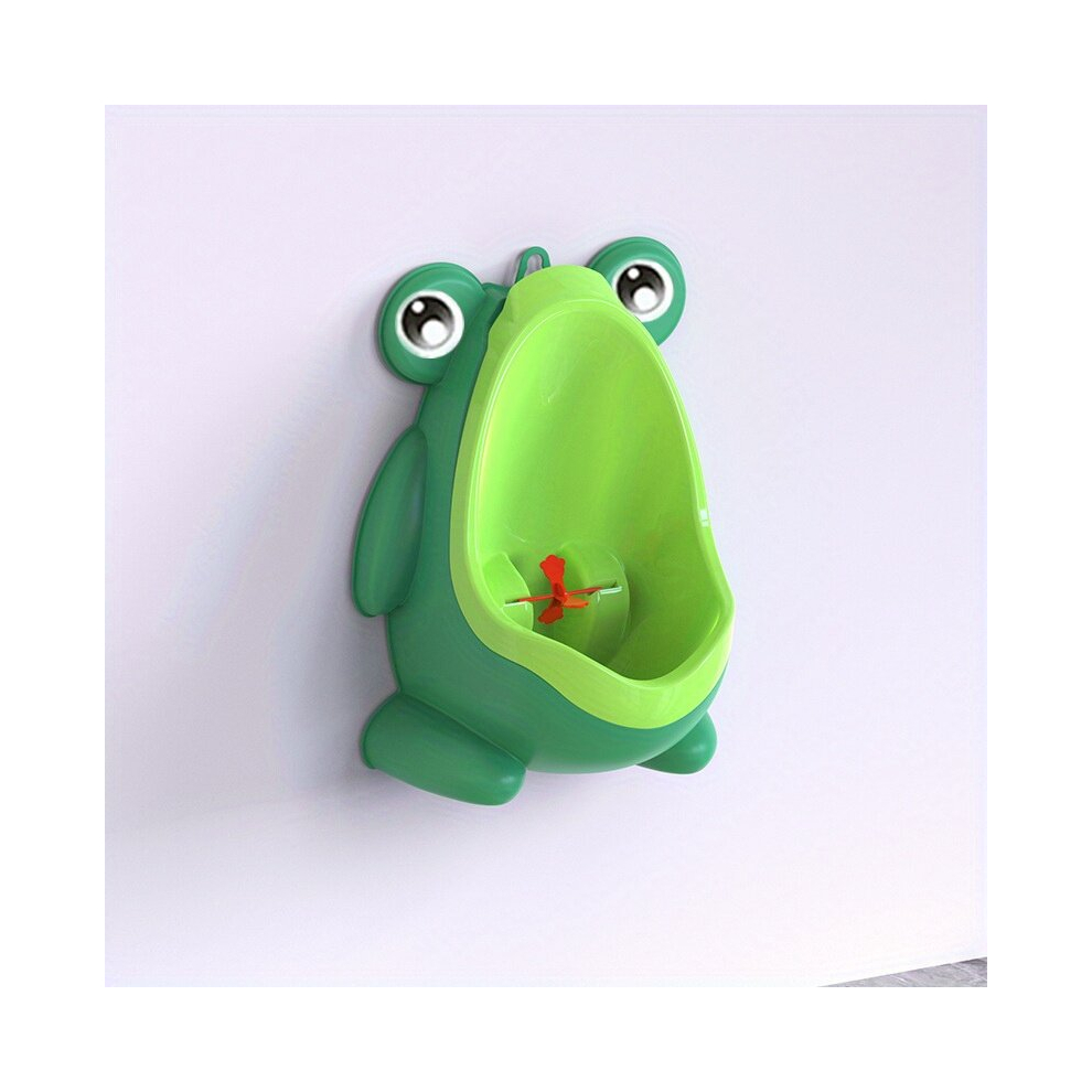 1Pc Wall Mounted Baby Urinal Boys Potty Pee Training Urinal Frog Cartoon Boy Standing Pee Urinal Green