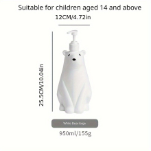 1pcs Bear Divided Bottling Hand Sanitizer Bottle Polar Bear Large Capacity Compression Bath Bottle