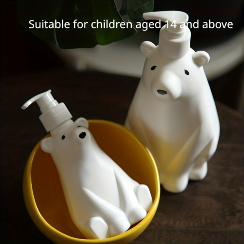1pcs Bear Divided Bottling Hand Sanitizer Bottle Polar Bear Large Capacity Compression Bath Bottle 1