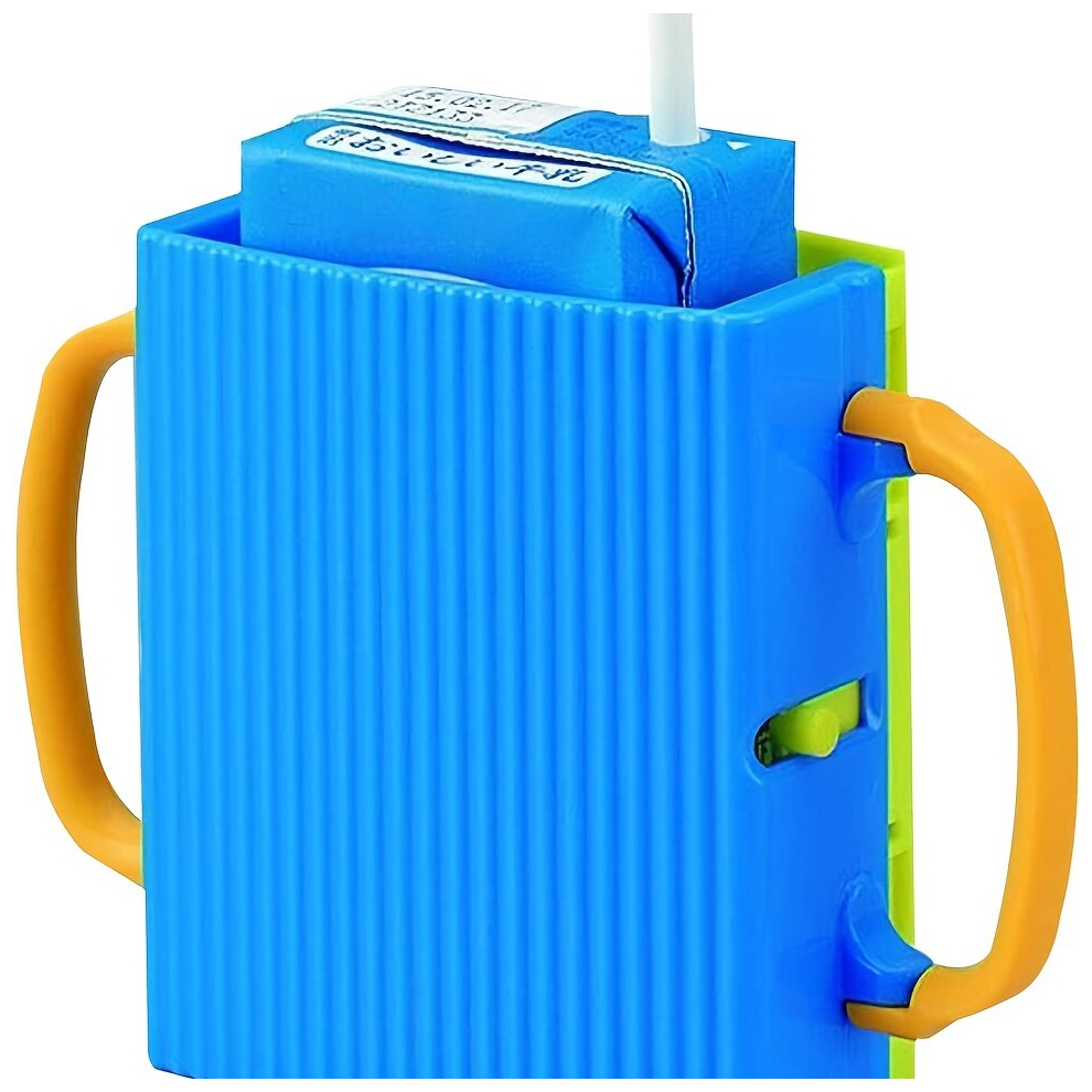 1Pc Juice Box Holder Milk Box Holder Juice Bag Holder For Toddlers No Squeeze Adjustable Folding Food Pouch And Telescopic Cup Holder For No Spill Blue
