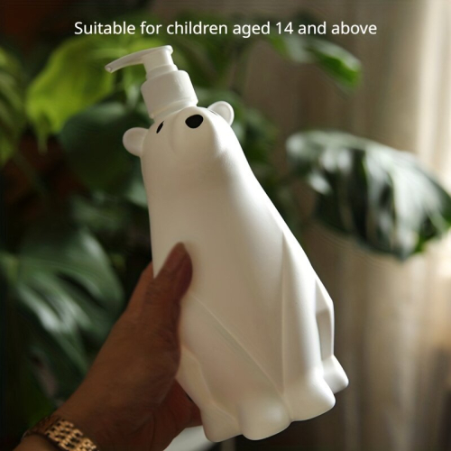 1pcs Bear Divided Bottling Hand Sanitizer Bottle Polar Bear Large Capacity Compression Bath Bottle 2